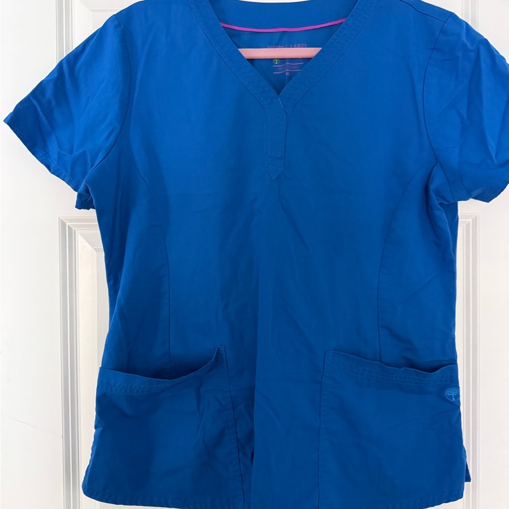 Healing Hands Scrub Top Royal Blue